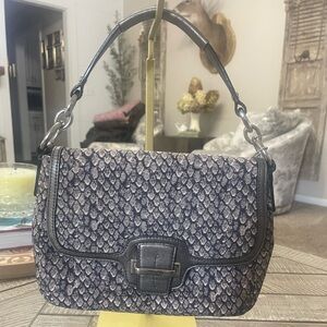 Coach Taylor Snake Print Flap Crossbody